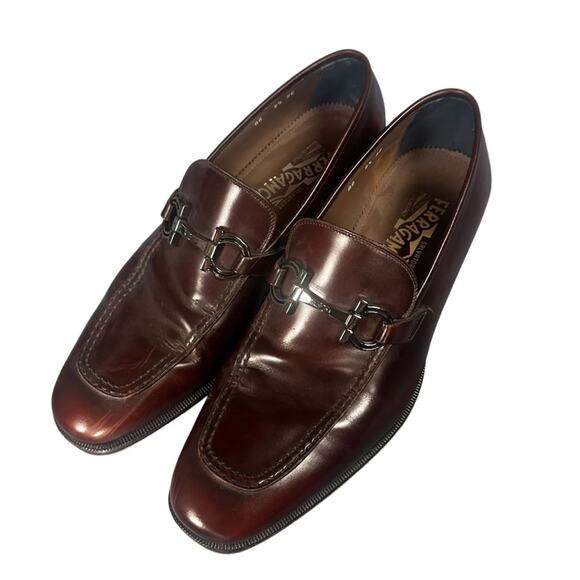 Salvatore Ferragamo Leather Loafers Men's Size 9.5 - Picture 2 of 12